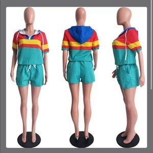 2 piece jump suit set